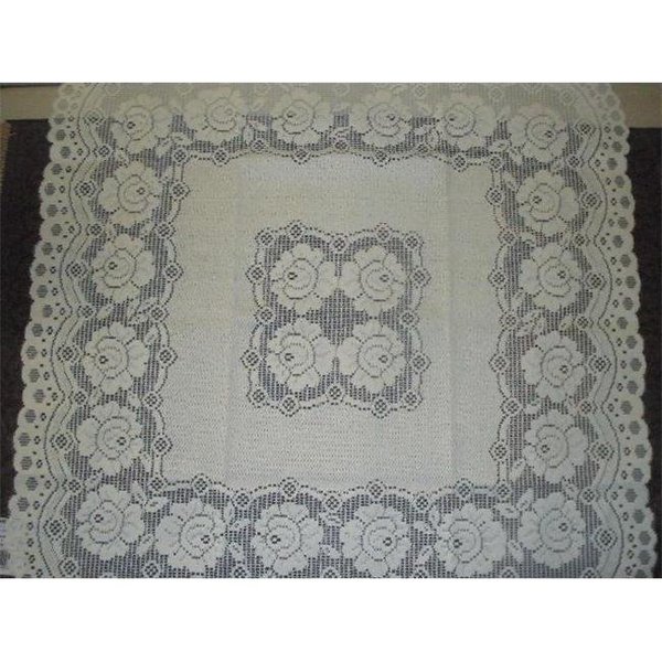 Tapestry Trading Tapestry Trading 652W2448 24 x 48 in. European Lace Table Topper; White 652W2448